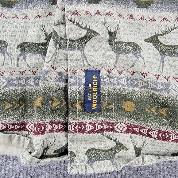 Woolrich Shirt Mens XL Southwestern Aztec Button Down Long Sleeve Vintage Preppy - Picture 4 of 8